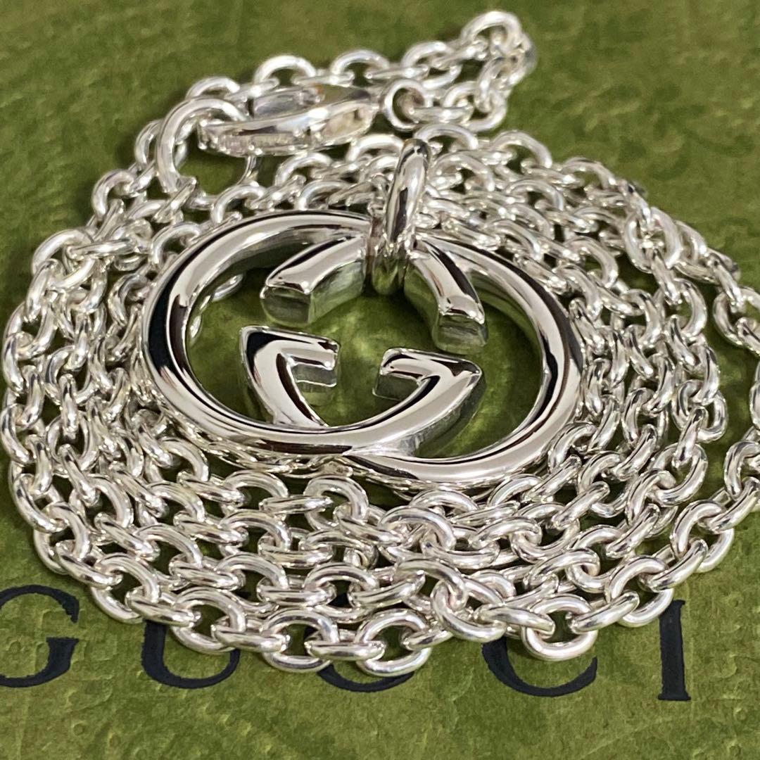 GUCCI 新品同様品 インターロッキングネックレス 925シルバー 極美品