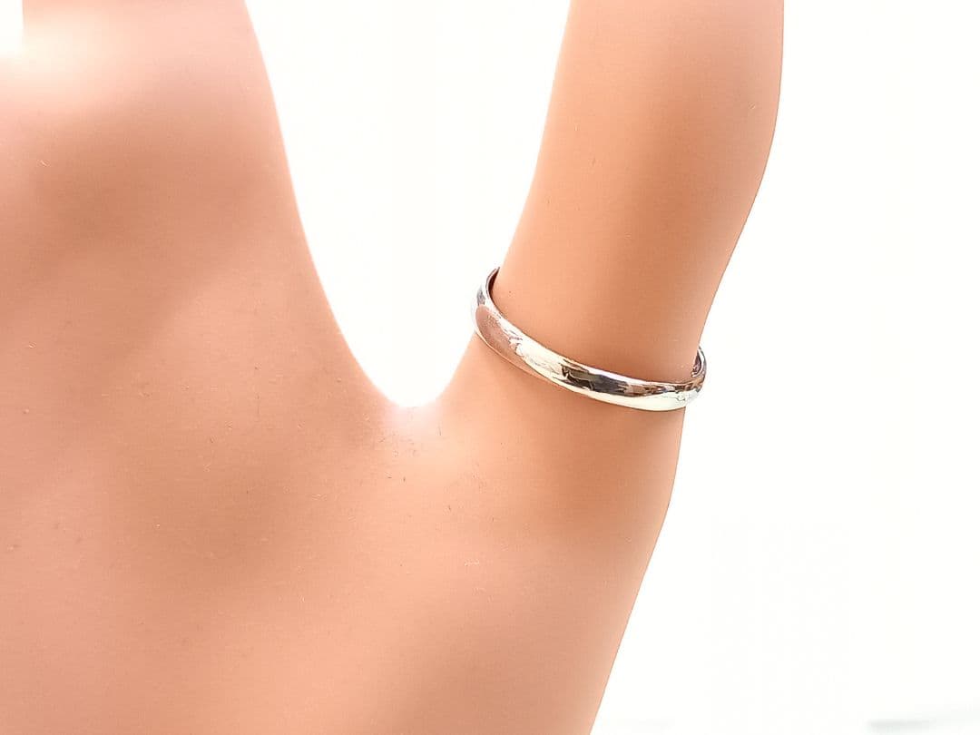 指輪　Pt900　月型甲丸　ダイヤ　0.17ct　リング　プラチナ　男女兼用