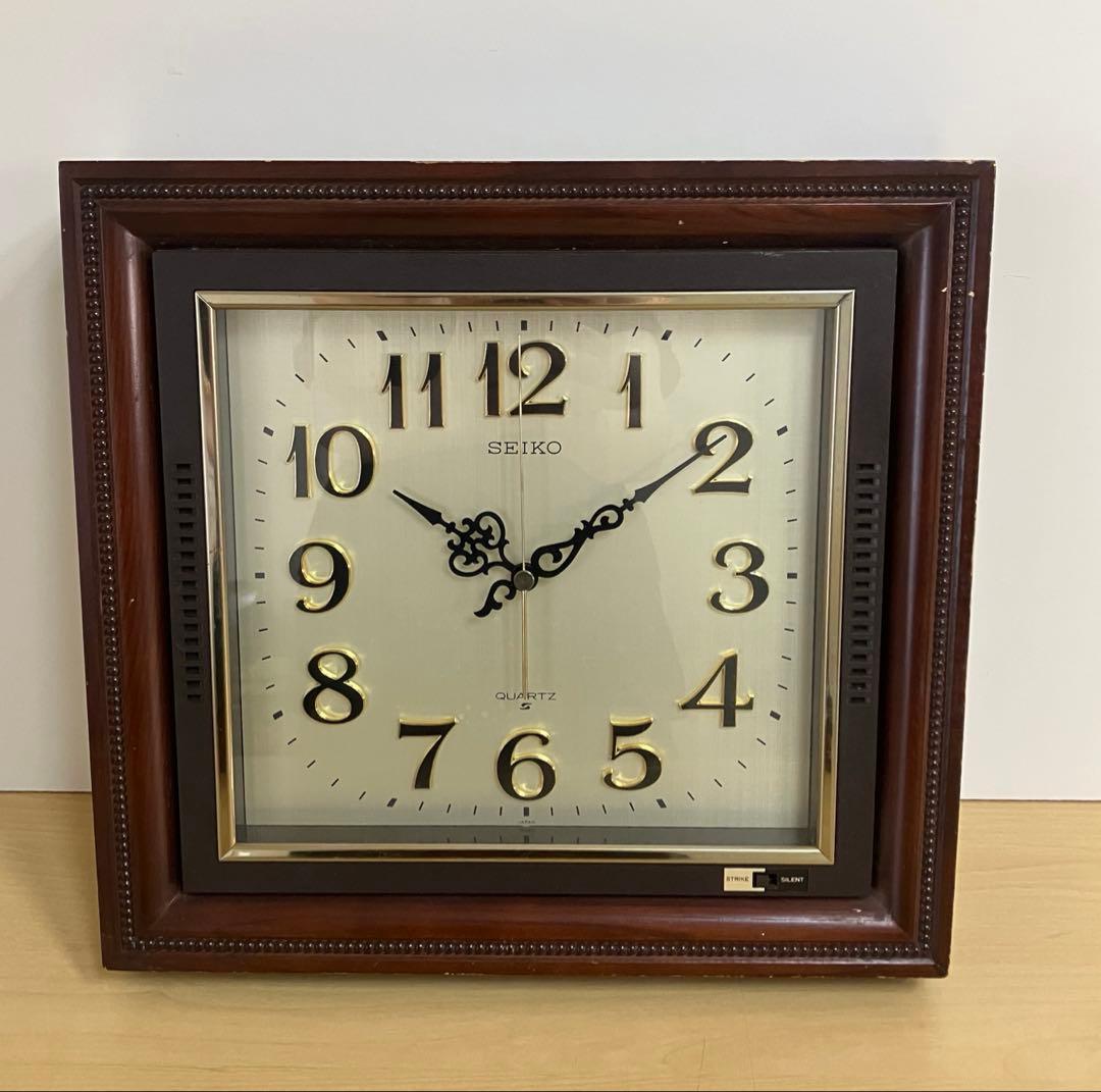 ジャンク品 昭和レトロ】SEIKOセイコー掛け時計 アンティーク - メルカリ