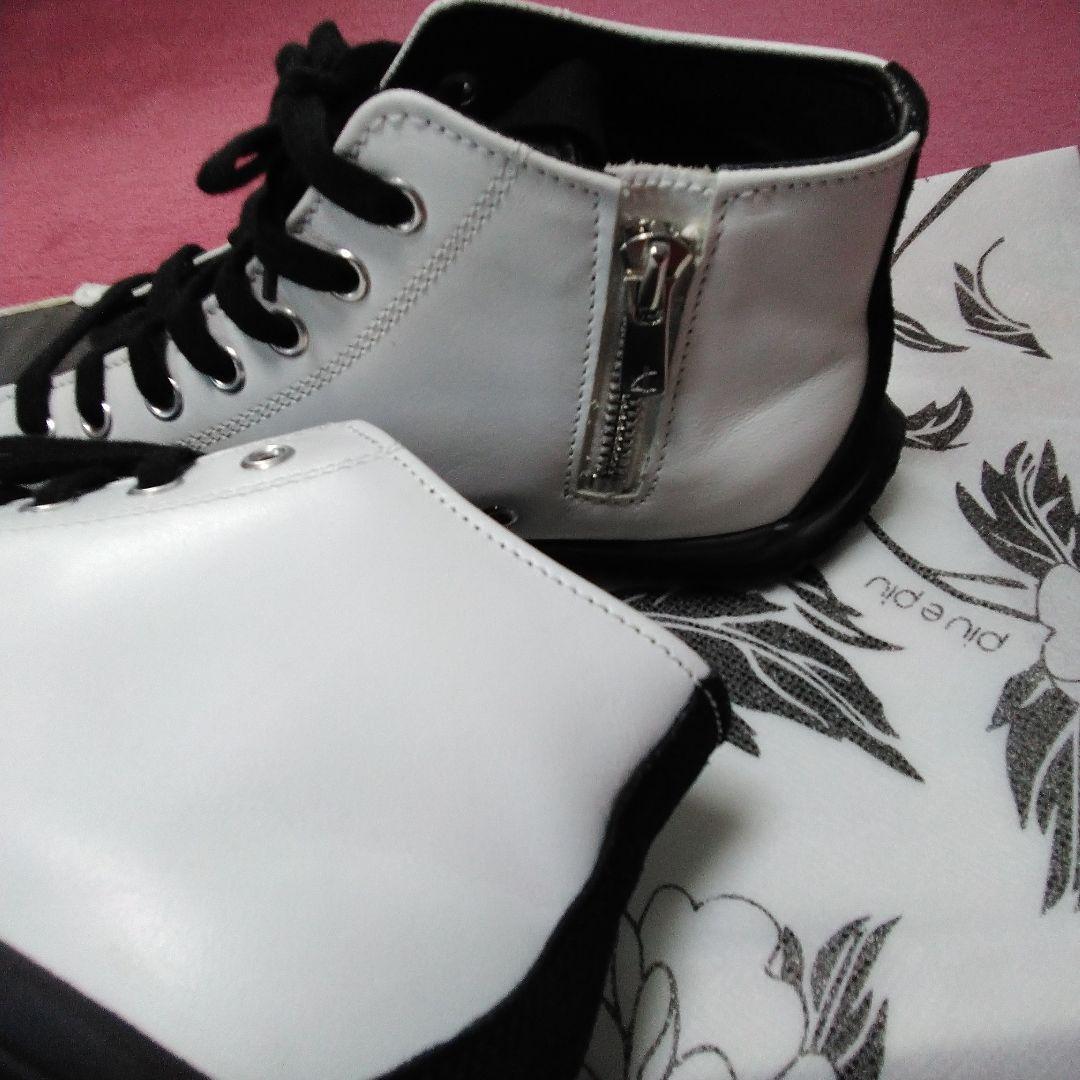 グラウンドY☆ホワイト/ブラック レザースニーカー - メルカリ