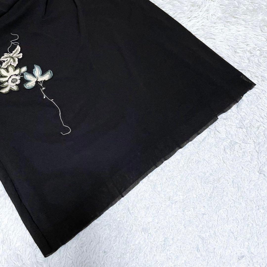 ヴィヴィアンタム 花柄刺繍 パワーネット ワンピース ストレッチ