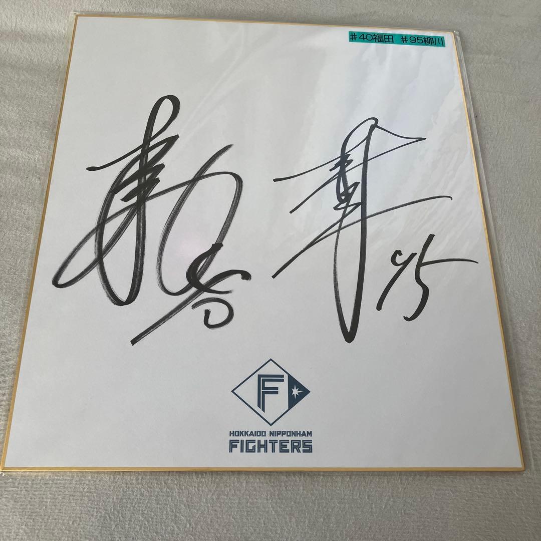 北海道日本ハムファイターズ 柳川大晟 福田俊 直筆サイン色紙 即購入