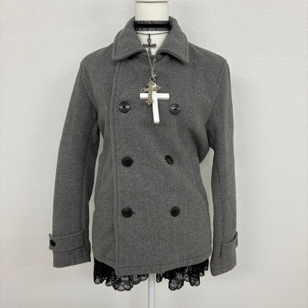 ダークコアy2k NANA 平成 ギャル ロック ウールコート ピーコート