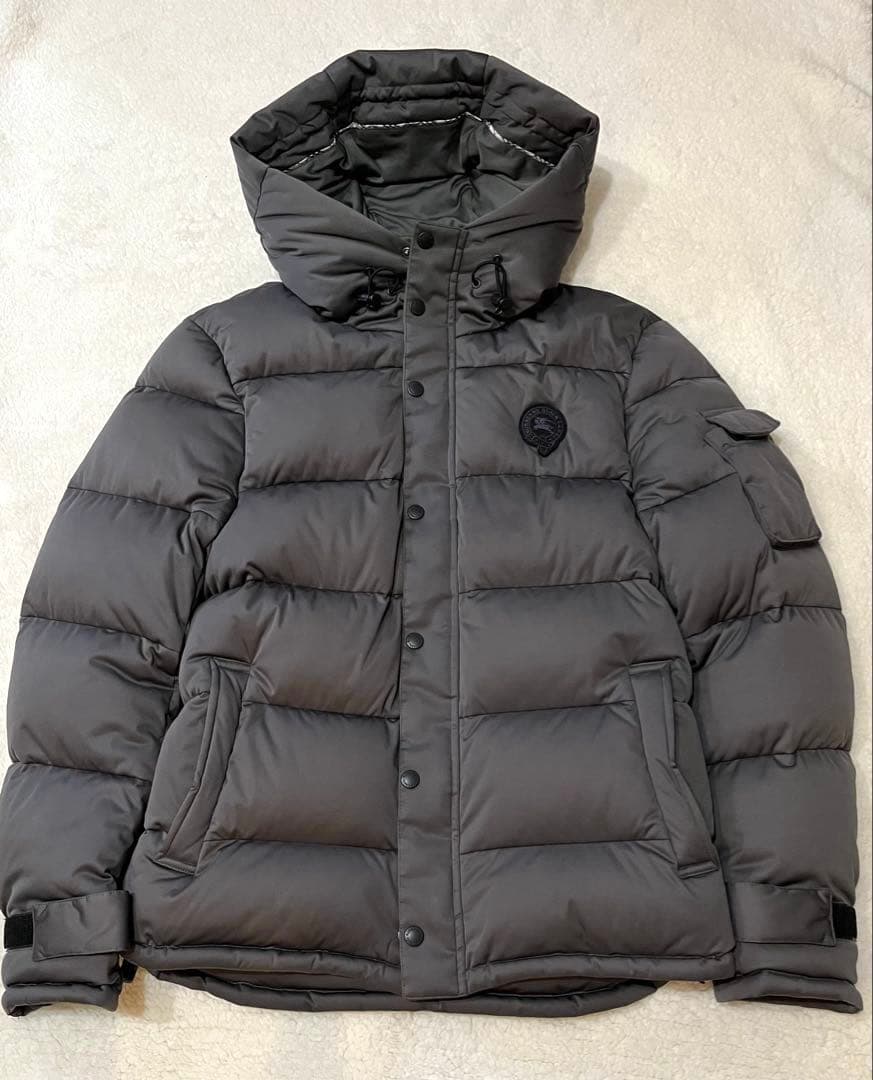 バーバリーブラックレーベル ダウンジャケット L グレー 中古・古着通販】BURBERRY BLACK LABEL (バーバリーブラックレーベル