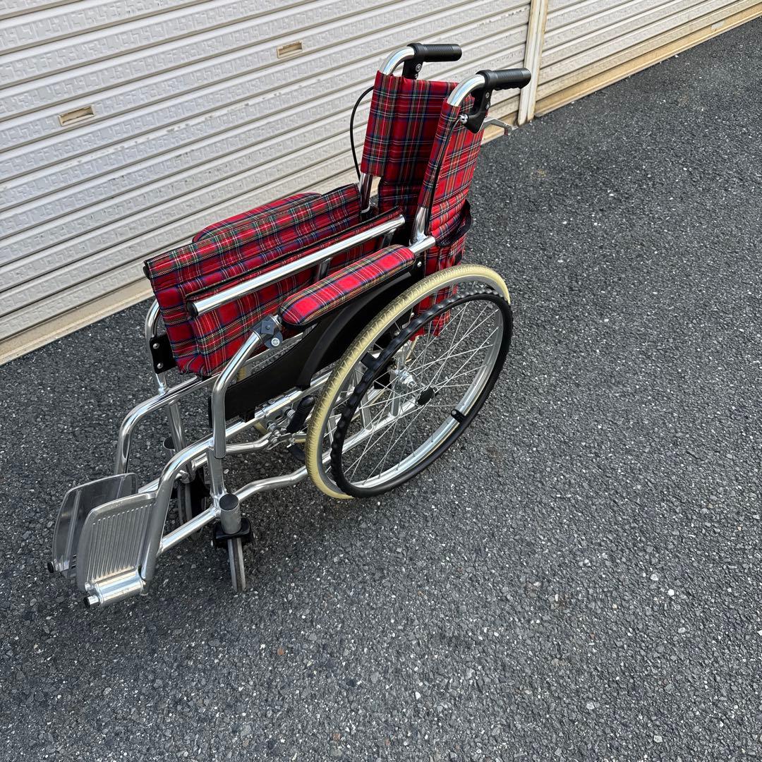 美品 軽量自走用車椅子 チェック柄 引取限定【A-193】 - メルカリ