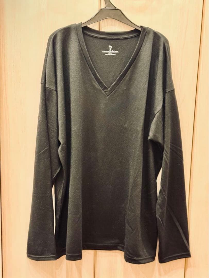 MBハイエンド尾州ウールTシャツ・Vネック L・黒 - メルカリ