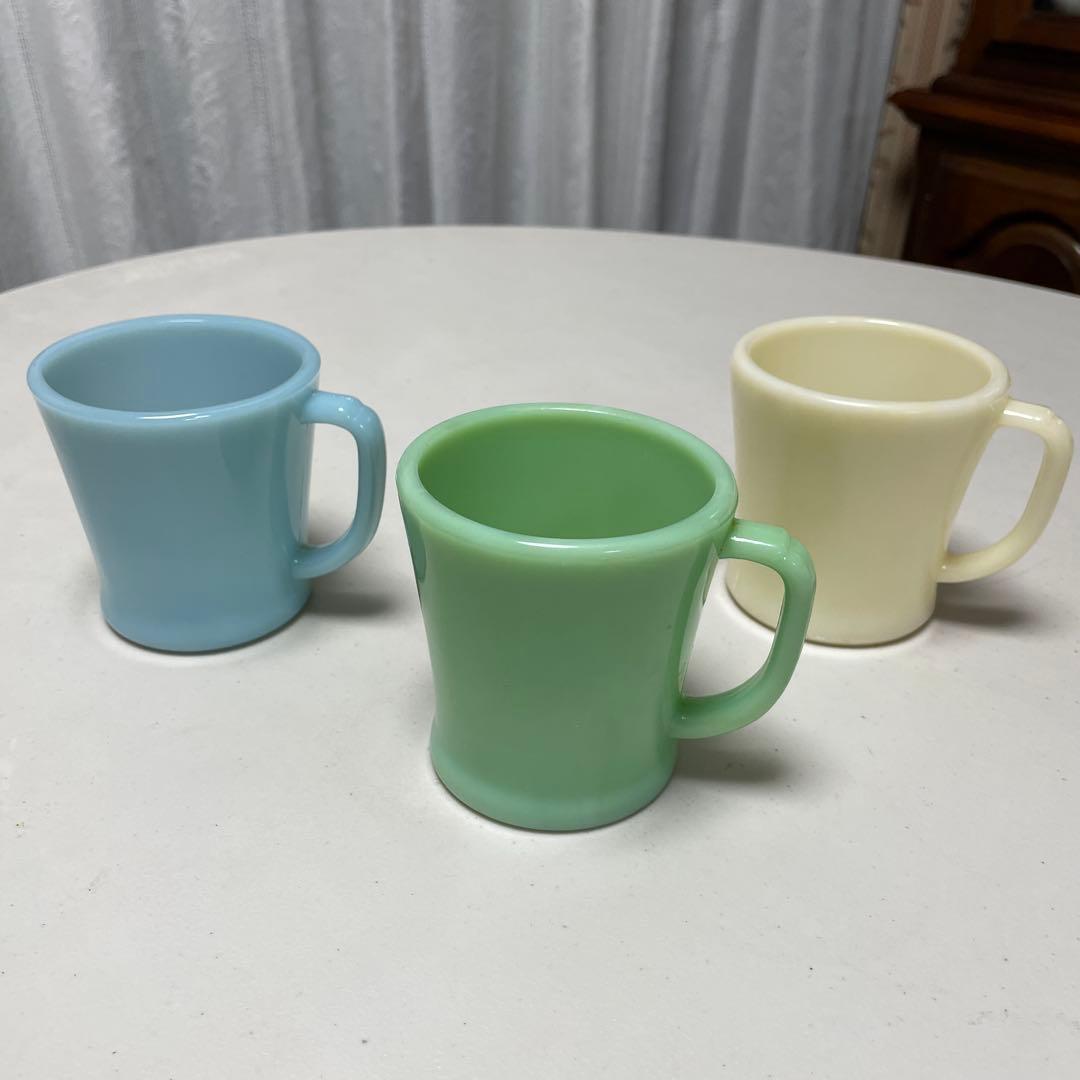 ファイヤーキング マグカップ3個セット FIRE-KING ギンガムプリントマグ 3個セット【s0125】 マグカップ