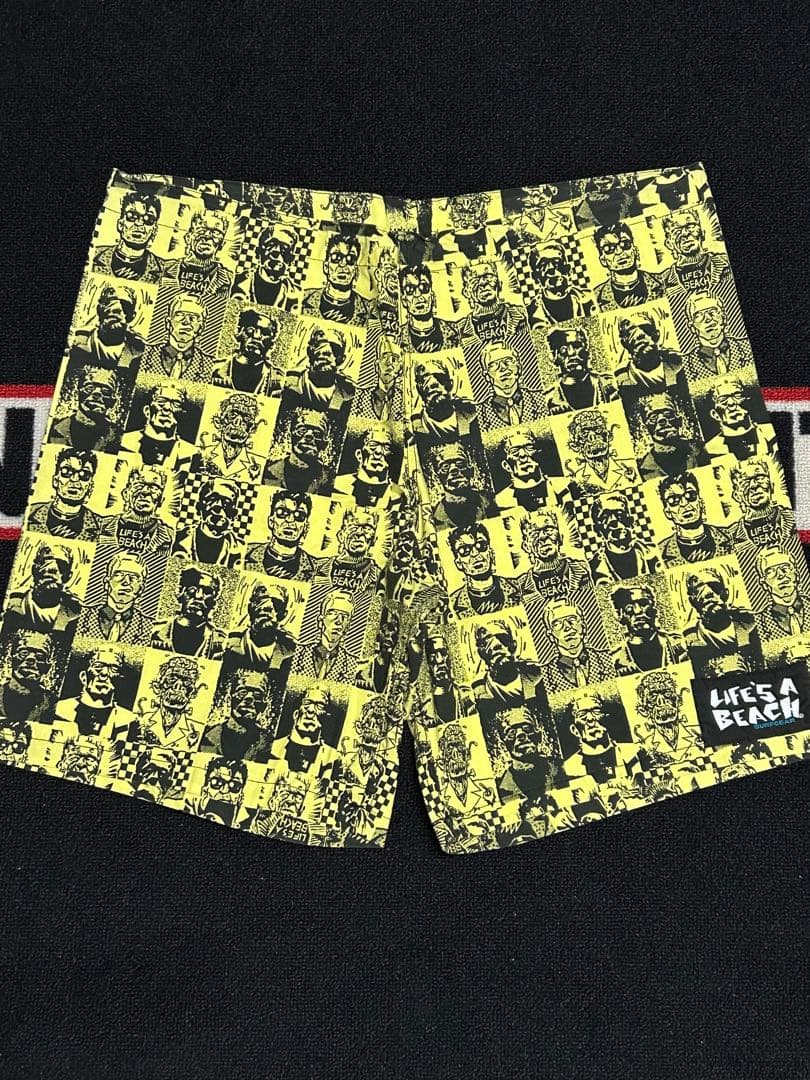 80's当時物デッドストック LIFE'S A BEACH フランケン柄ショーツ