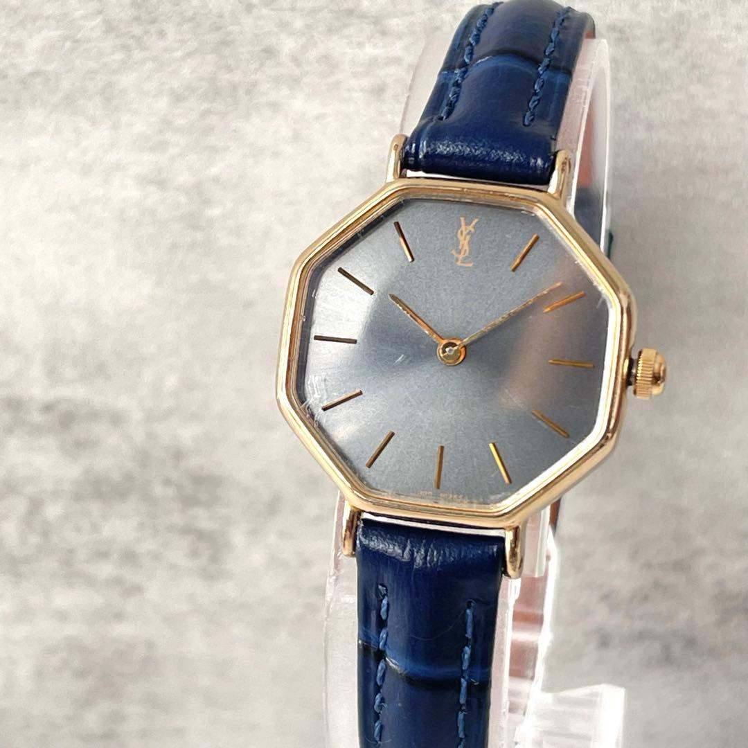 稼動品　YSL イヴサンローラン　オクタゴン　グレー文字盤　ゴールド　腕時計 Yahoo!オークション -「時計 オクタゴン」(イヴ・サンローラン) (い)の