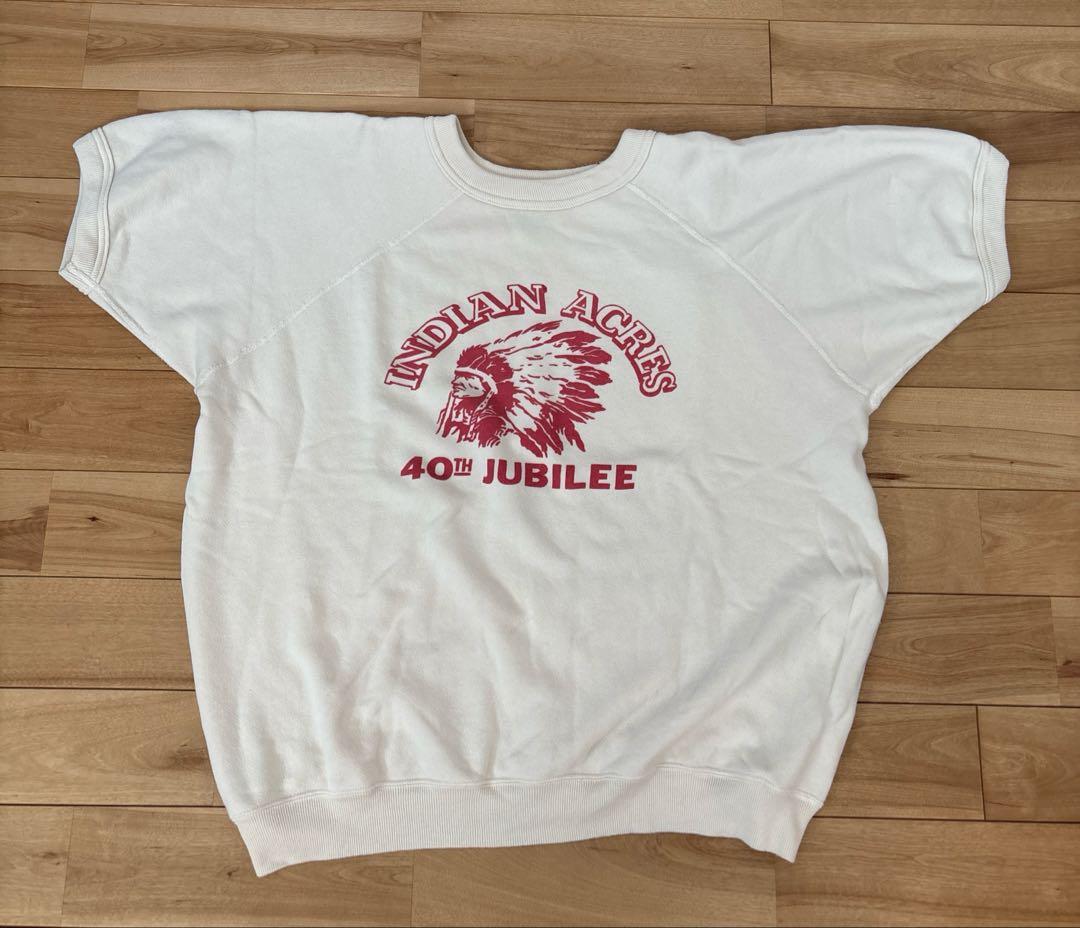 XLサイズ　INDIAN ACRES 40th JUBILEE 半袖スウェット 10248 半袖スウェット(40(MEN) インディアンホワイト): Two Moon