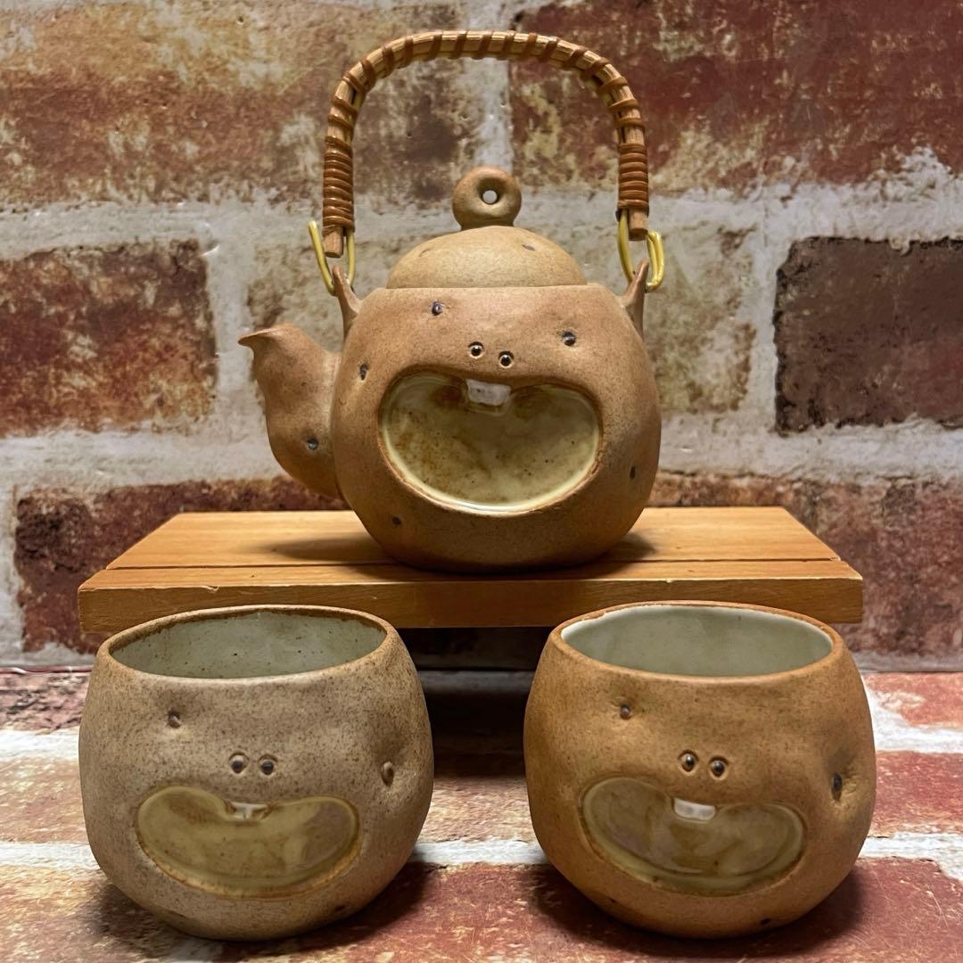 加藤工芸 ポテトくん 急須 & 湯呑み 3点セット - メルカリ