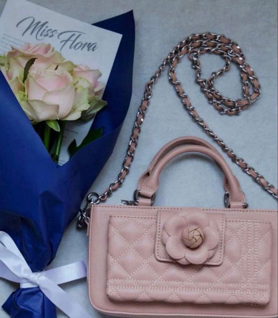 Riu riu Rose phone bag ピンク - メルカリ