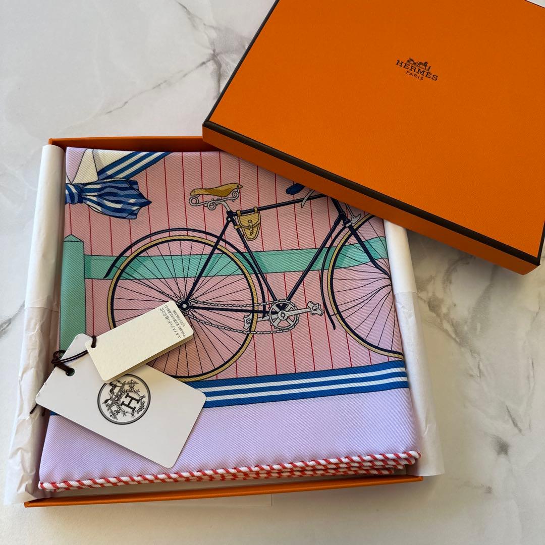 エルメスカレ スカーフ Carre70 LesBecanes レベカネス 自転車 - メルカリ