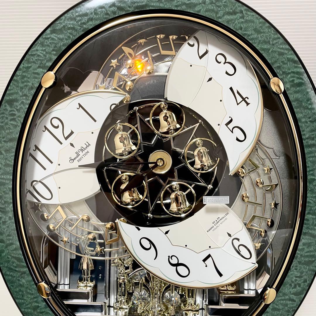 rhythm スモールワールド 4MN452RH 電波時計 からくり時計 - メルカリ