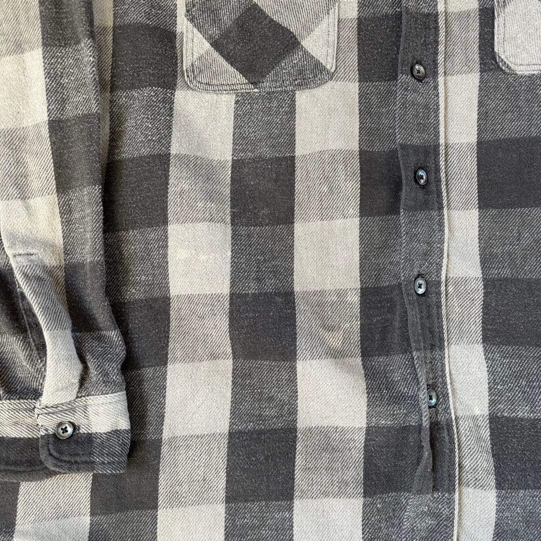 90s USA製 Prentiss ブラック グレー ヘビネル ネルシャツ XL - メルカリ