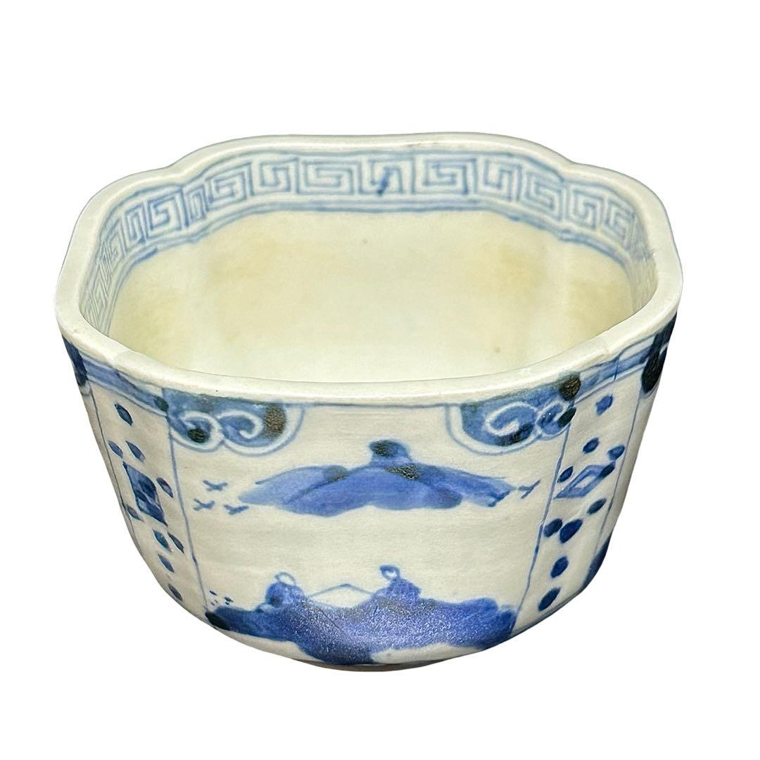 ☆古伊万里 江戸期 染付 山水図 四方 向付/器/食器 1点！☆ - メルカリ