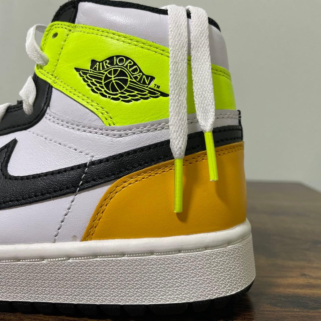 ナイキ ゴルフ　エアジョーダン1 ハイ G　26.5cm　白/黒/黄　箱無し