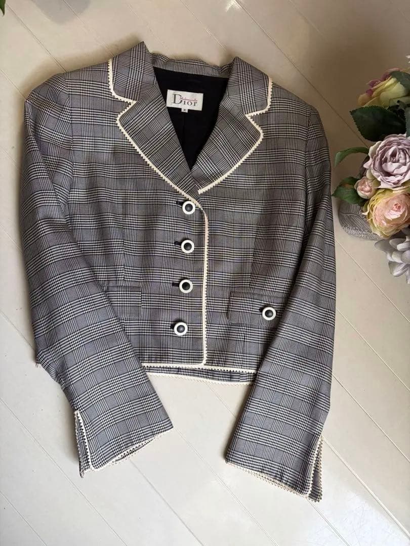 ヴィンテージ⭐︎Dior テーラードジャケット チェック柄⭐︎Mサイズ 2026年最新】Vintage Dior テーラードジャケットの人気アイテム - メルカリ