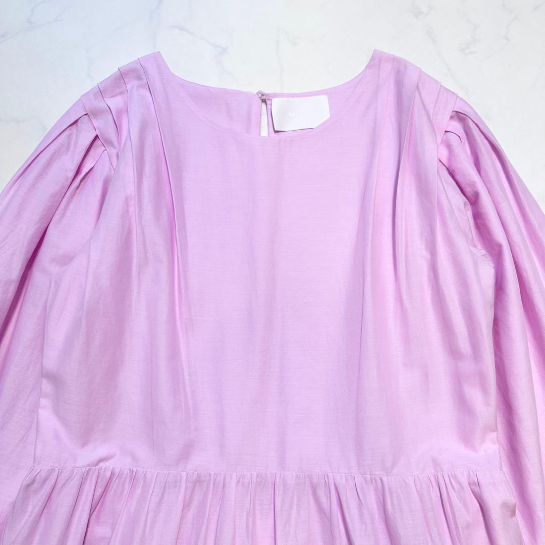 23SS✨マーレット ARBOR ティアードワンピ ピマコットン ピンク XS