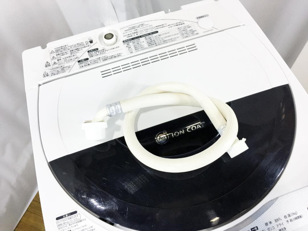 美品 中古★SHARP 5.5kg 洗濯機【ES-GE55K-B】