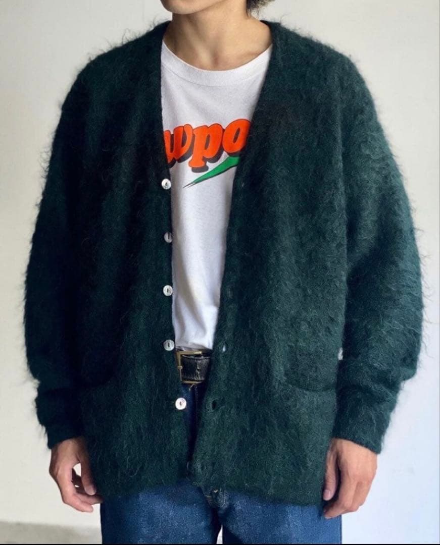 【早い物勝ち！】lemontea FRAGILE モヘアカーディガン グリーン FRAGILE Mohair Cardigan | Lemontea