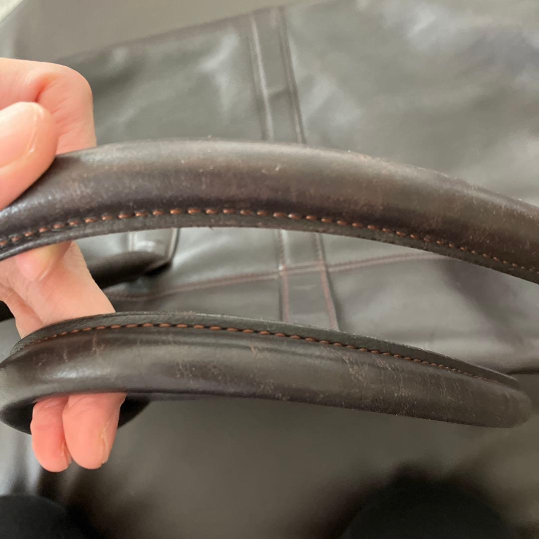 シャネルターンロックラムスキンボストンショルダービジネスバッグ大