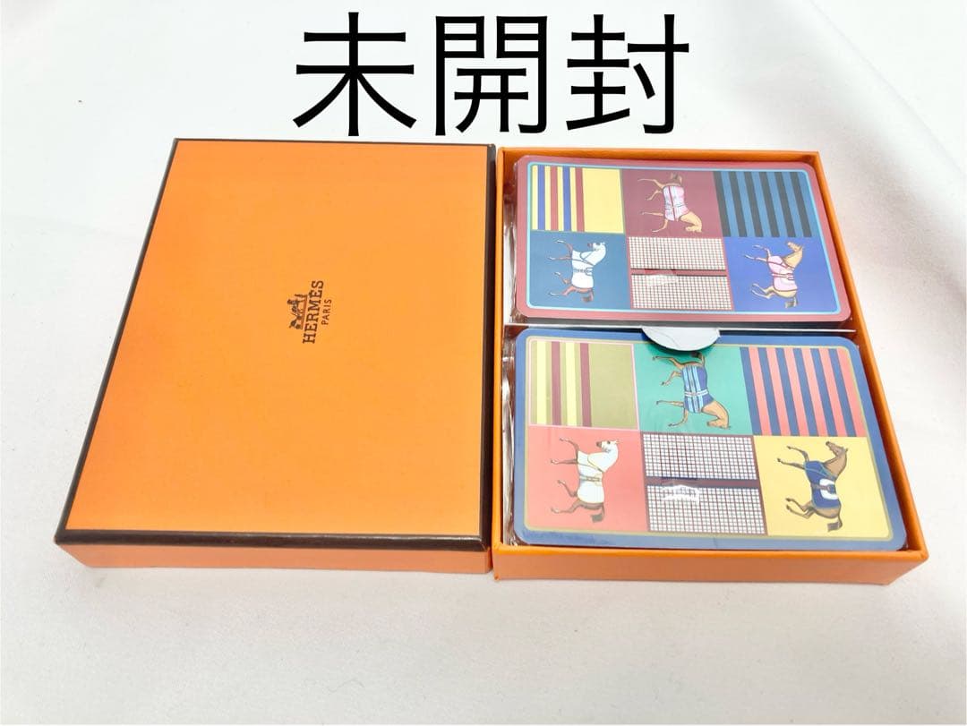 未開封　エルメス　トランプ　馬柄 HERMES エルメス トランプ 馬柄 箱・袋付き - メルカリ