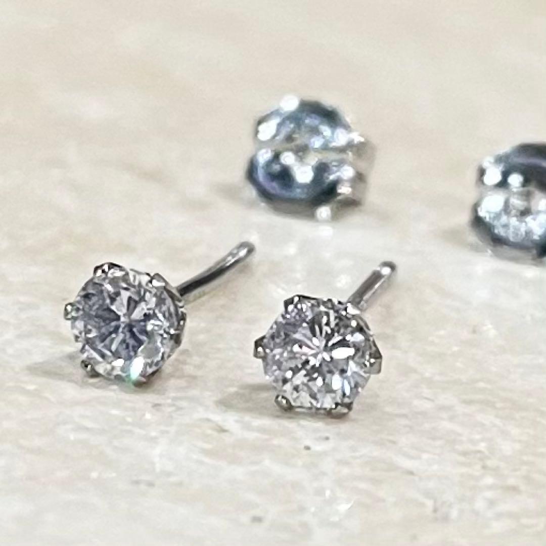 プラチナ900 天然ダイアモンド　ピアス　専用です ダイヤモンドピアス プラチナ900 スタッド6本爪 シンプル1.5カラット