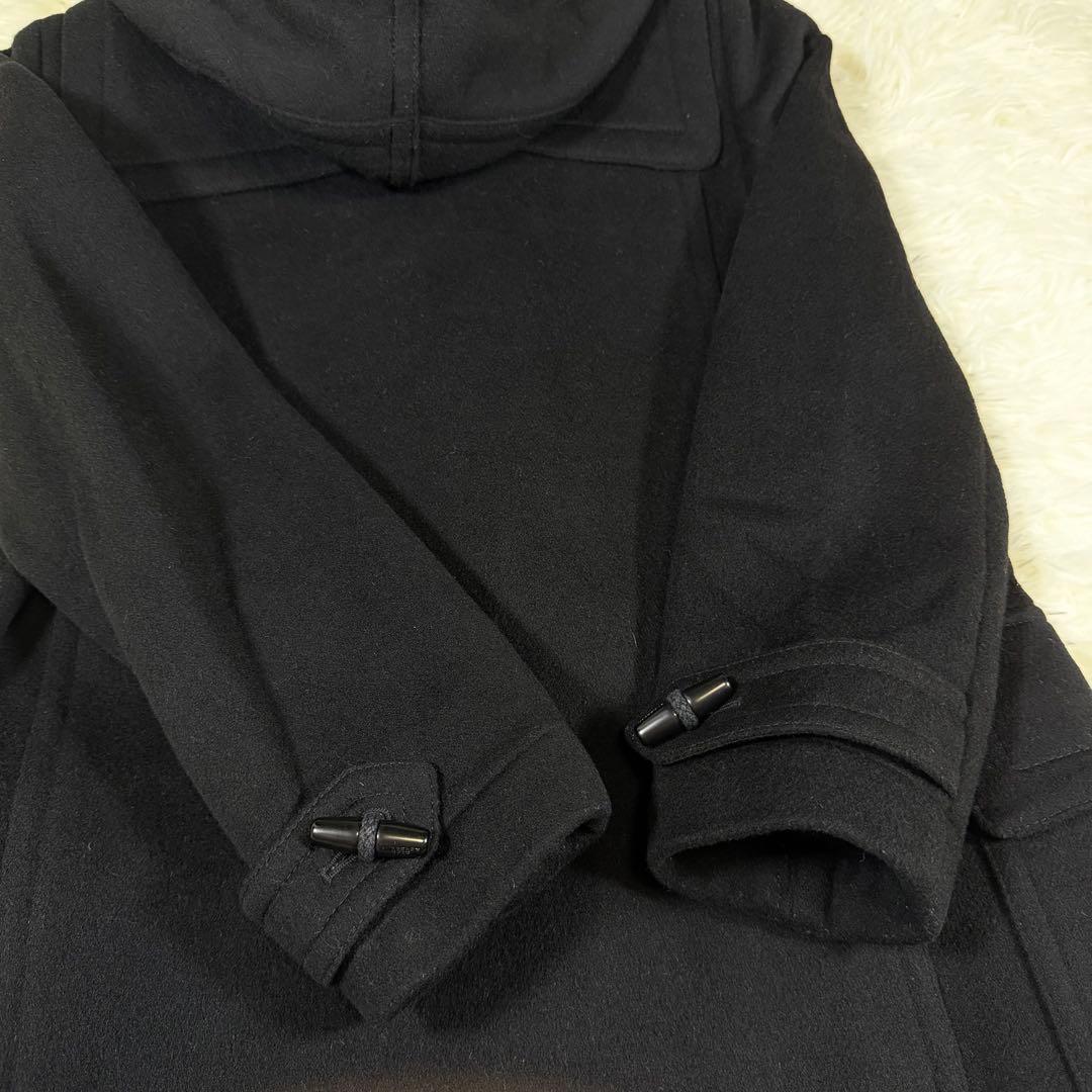 極美品】バーバリーブリット ダッフルコート メガチェック 金ボタン 黒