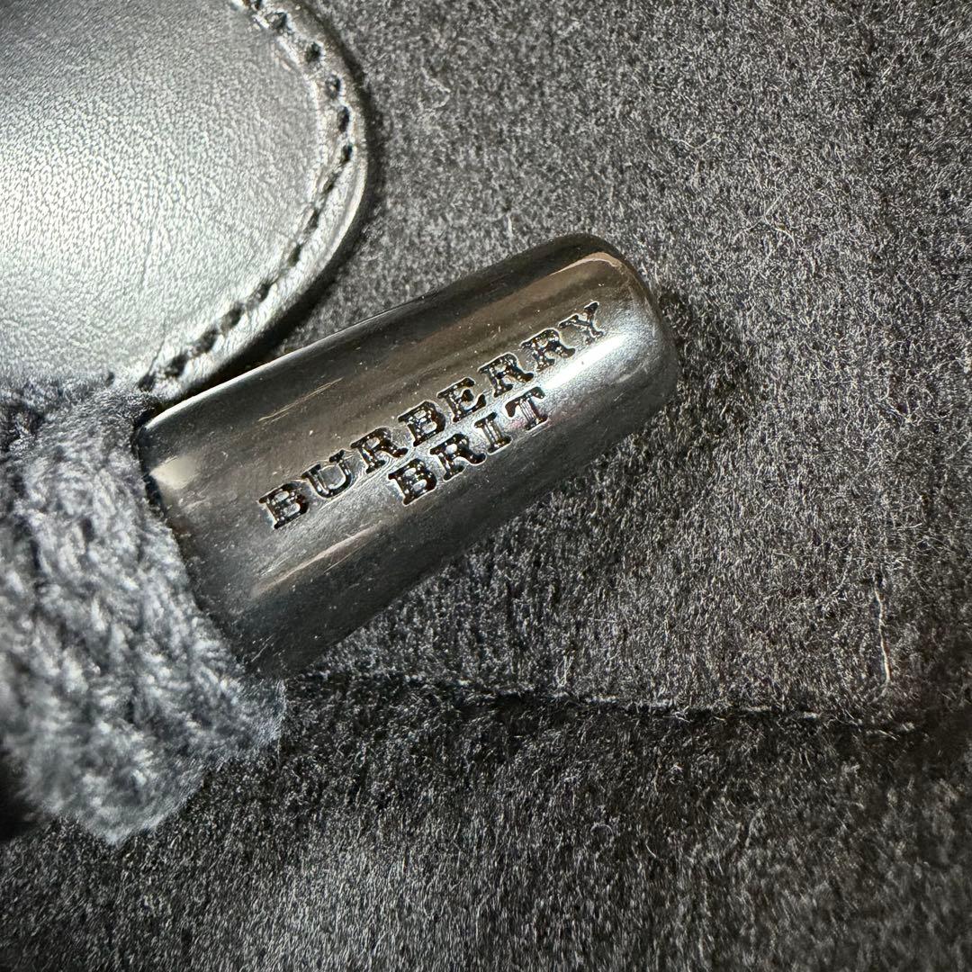 極美品】バーバリーブリット ダッフルコート メガチェック 金ボタン 黒