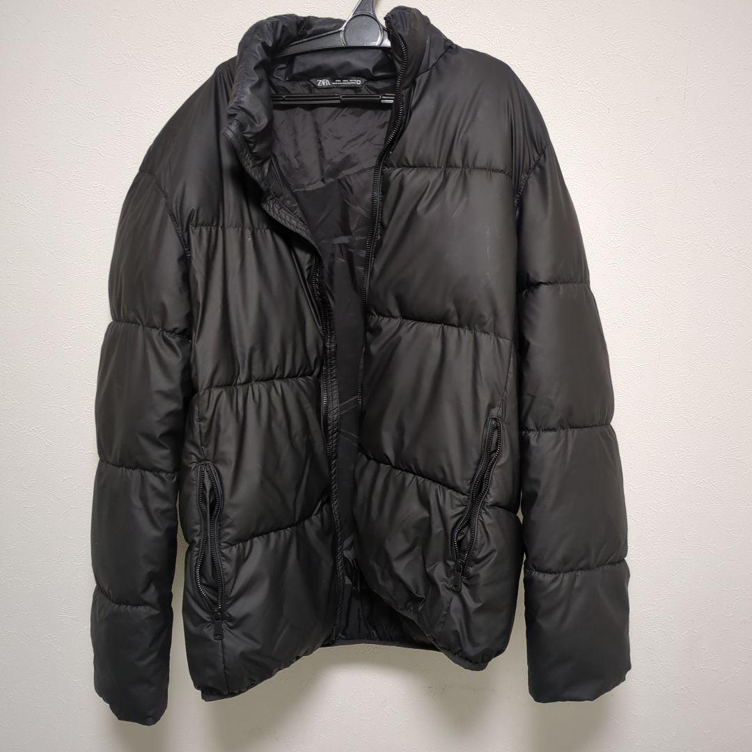 ZARAブラック ダウンジャケット - メルカリ