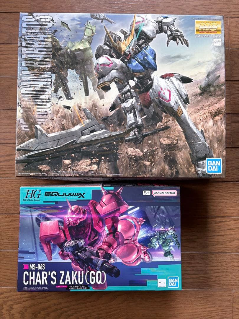 MG ガンダムバルバトス HG(GQ)シャアザクセット未開封 HG 1/144 シャア専用ザク(GQ)