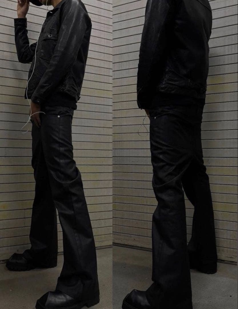 goar.archive M コーティングデニム フレア goar archive オイル フレアパンツ 完売品｜Yahoo!フリマ（旧PayPay