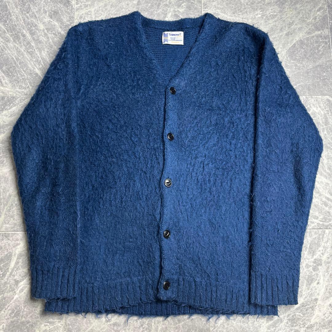TOWNCRAFT モヘアカーディガン　ブルー　MEDIUM Penneys TOWNCRAFT モヘアカーディガン ブルー MEDIUM Penneys - メルカリ