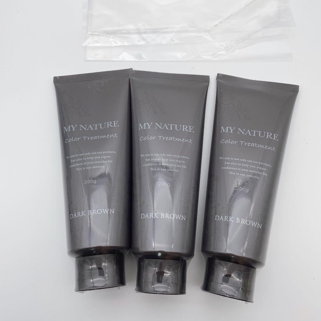 MY NATURE カラートリートメント ダークブラウン 3本セット - メルカリ