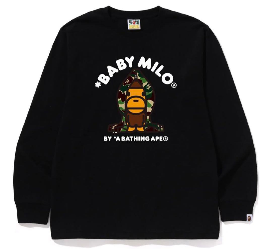 (新品)A BATHING APE BABY MILO ロングスリーブTシャツ A BATHING APE® BICOLOR BABY MILO TEE M BA | Bape official website