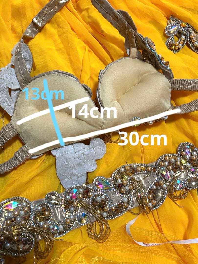 ベリーダンス 衣装 Amr Naser エジプト製 ゴールド 黄色 - メルカリ