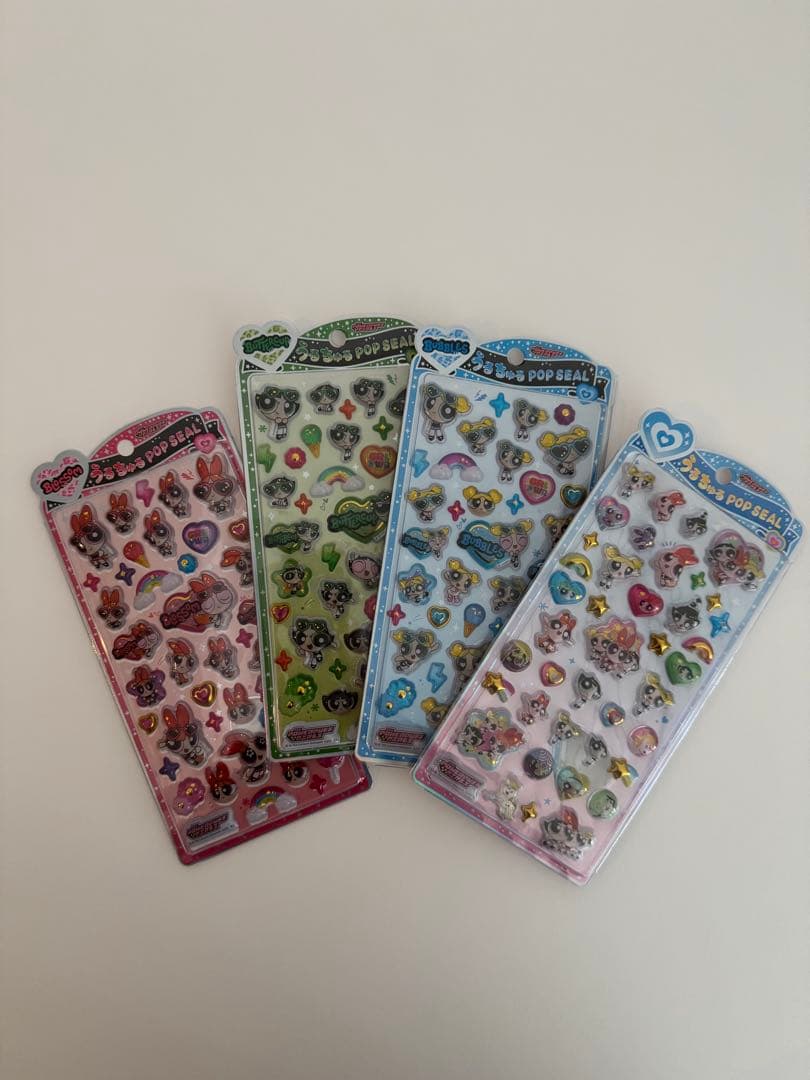 正規品】パワーパフガールズ 4シートセット うるちゅる POP SEAL
