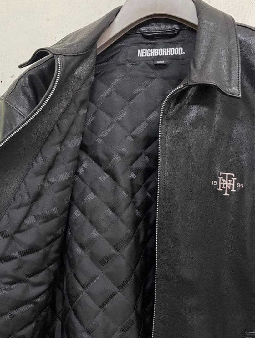 NEIGHBORHOOD ネイバーフッド L 黒 レザージャケット ゴートスキン