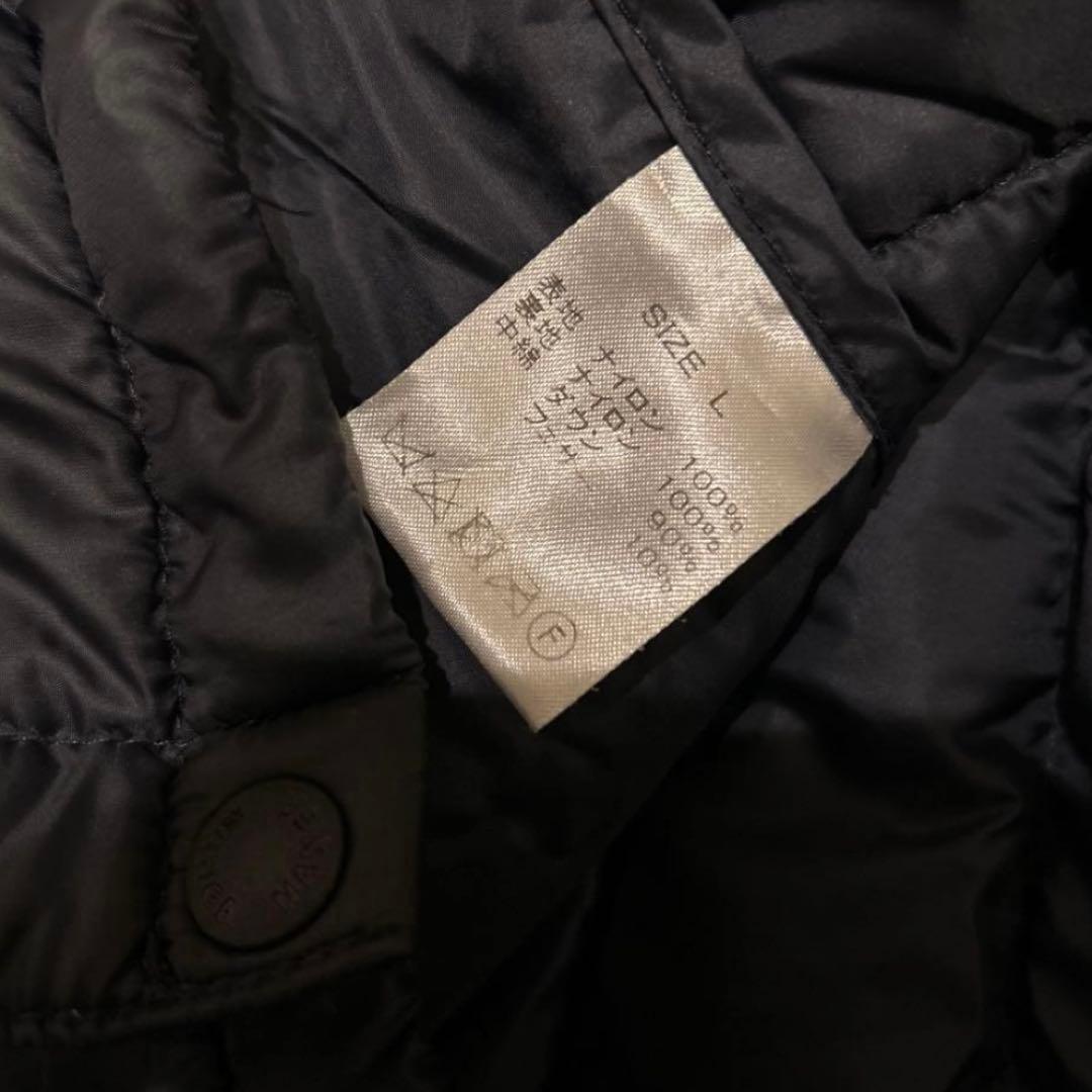 美品】NANGA インナーダウンジャケット ボックスロゴ ネイビー 古着