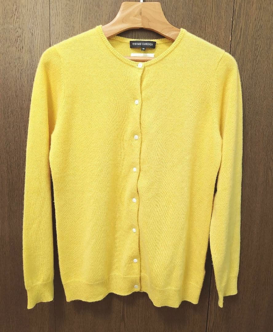 PRIME GARDEN カシミヤ100% イエロー カーディガン 40サイズ - メルカリ