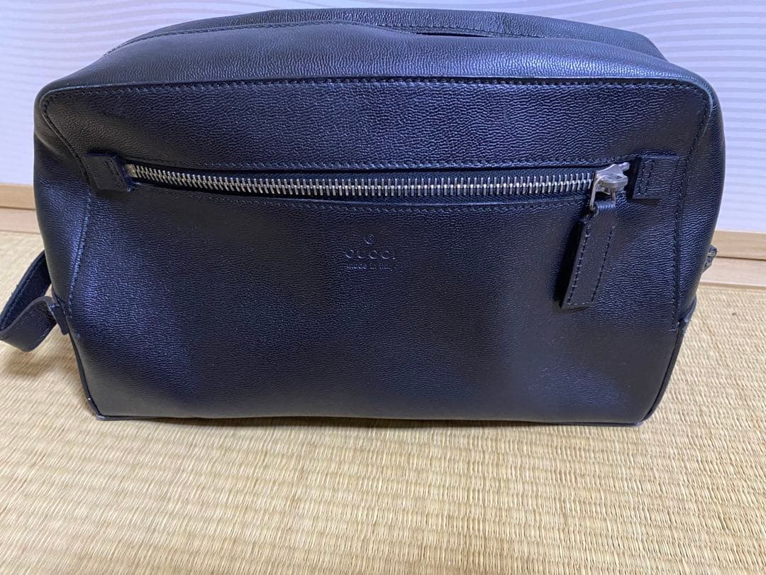 s*i様 GUCCI グッチ ブラック レザー ポーチ セカンドバッグ グッチ バッグ メンズ GUCCI セカンドバッグ クラッチバッグ ポーチ