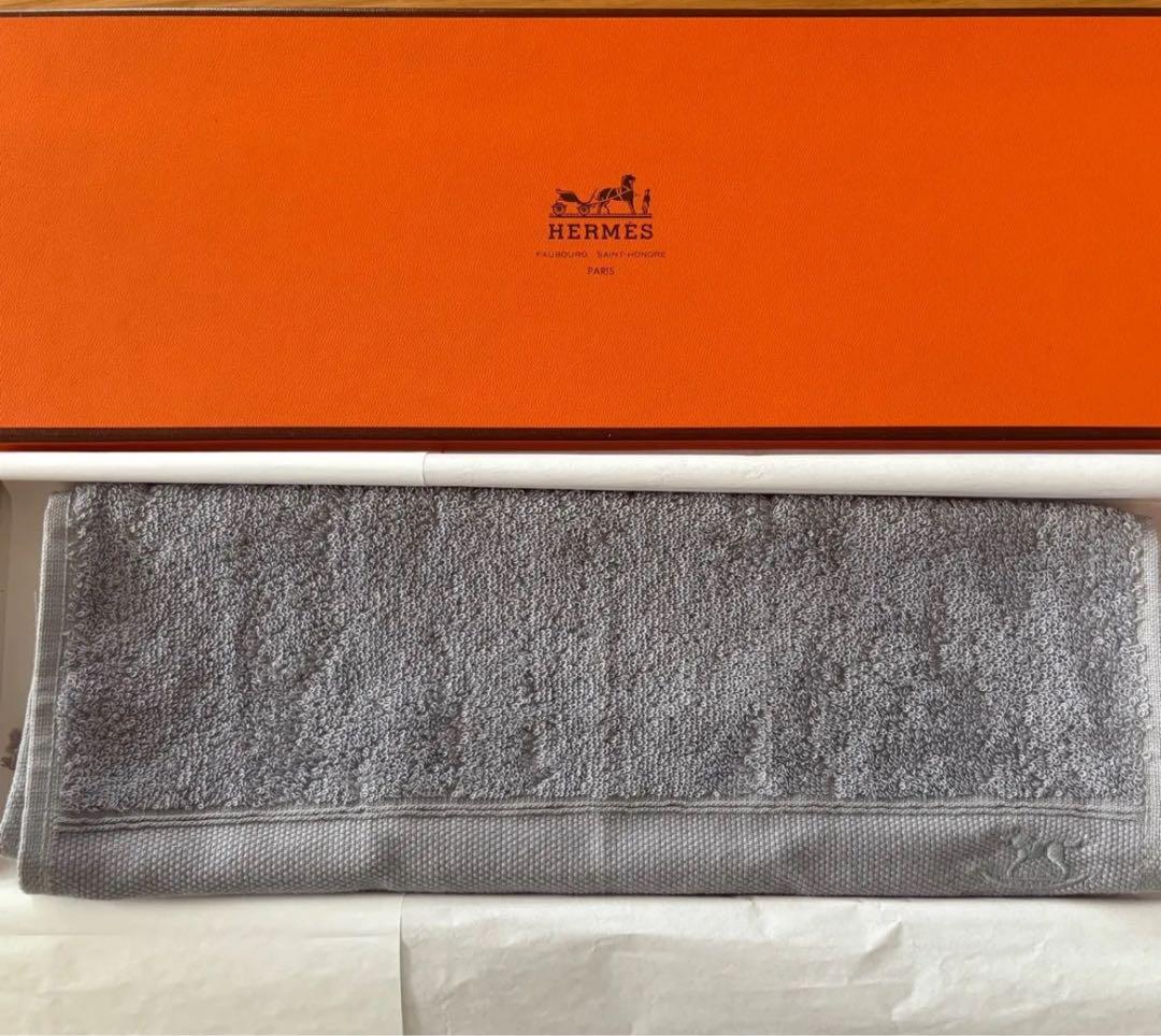 未使用品 HERMES エルメス ハンドタオル グレー系 - メルカリ