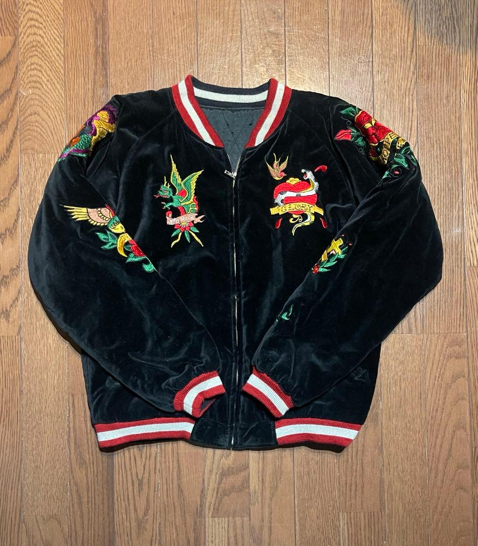 CROPPEDHEADS別珍スカジャン刺繍リバーシブルスーベニアジャケット