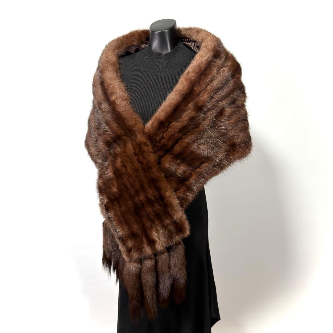 SOBOL】RUSSIAN SABLE ロシアンセーブル 黒貂 ラージショール - メルカリ