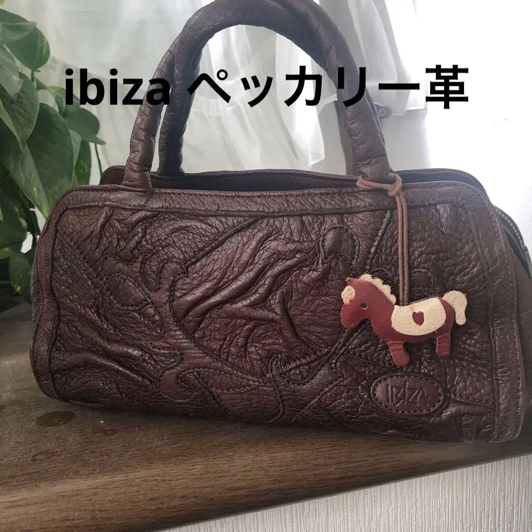ibiza IBIZA イビザ 上品な ペッカリー ハンドバッグ
