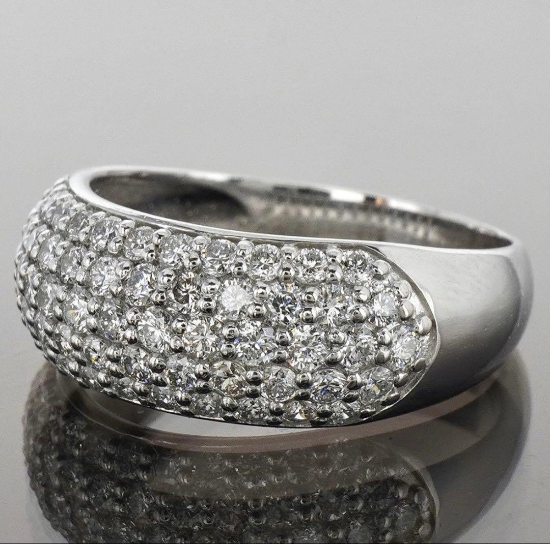 ダイヤ リング ダイヤモンド 指輪 1.0ct プラチナ パヴェ 1ct 12号