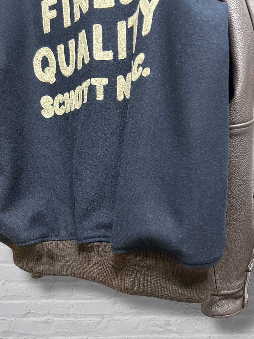 Schott N.Y.C. スクーカム レザースタジャン XL 刺繍 美品 - メルカリ