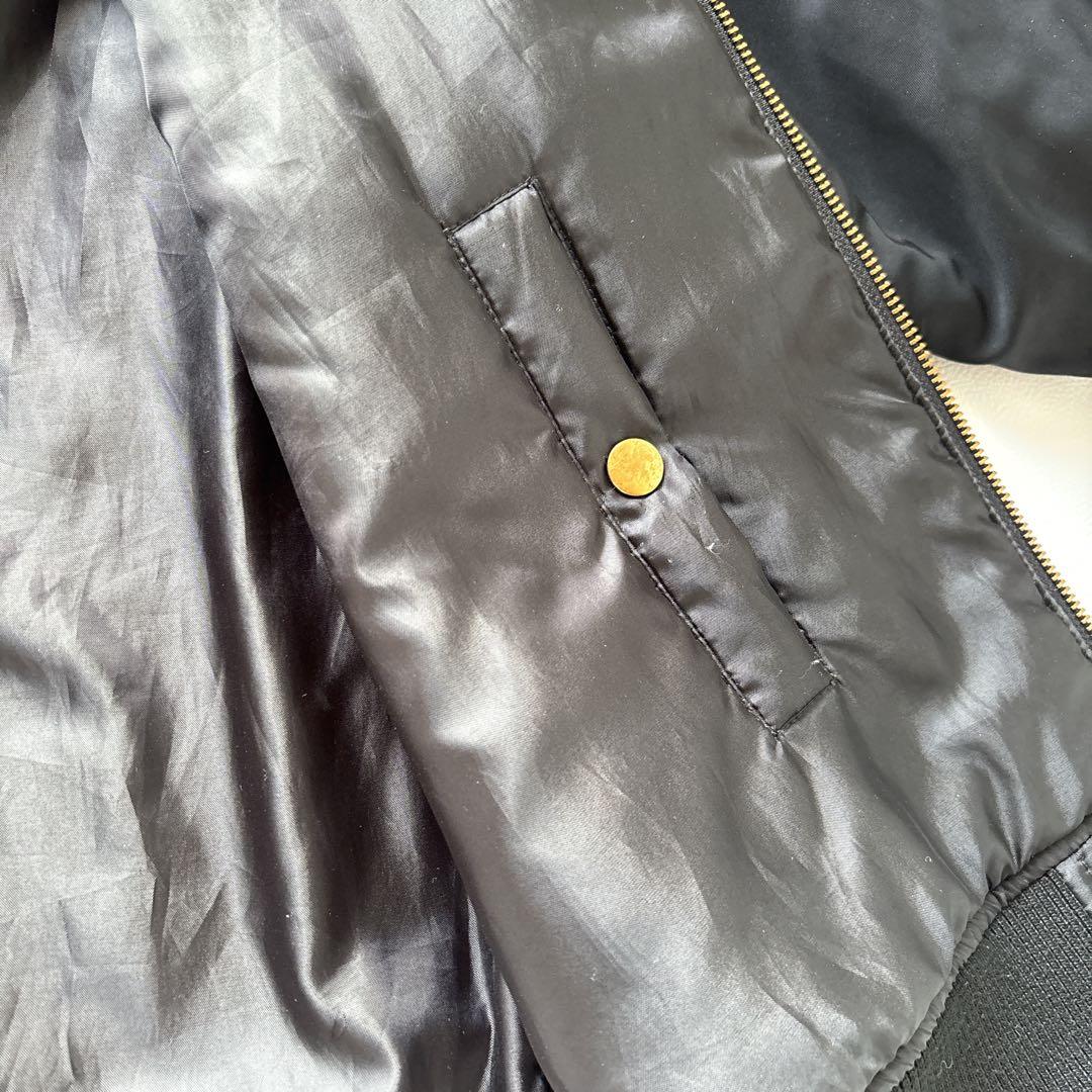 Y2K N2B OPIUM 短丈 フライト ボンバージャケット ファー 黒 - メルカリ