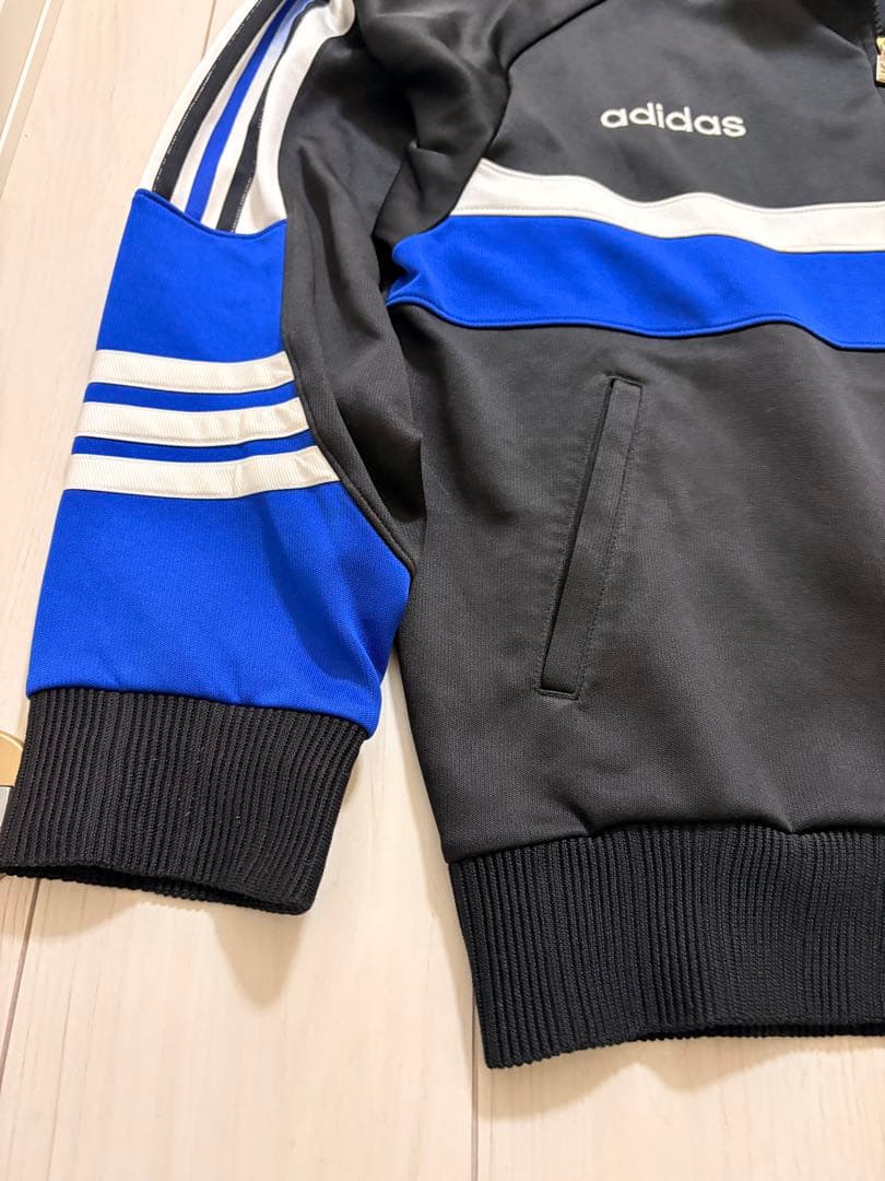 希少】アディダス ジャージ トラックジャケット 90s デサント製 刺繍